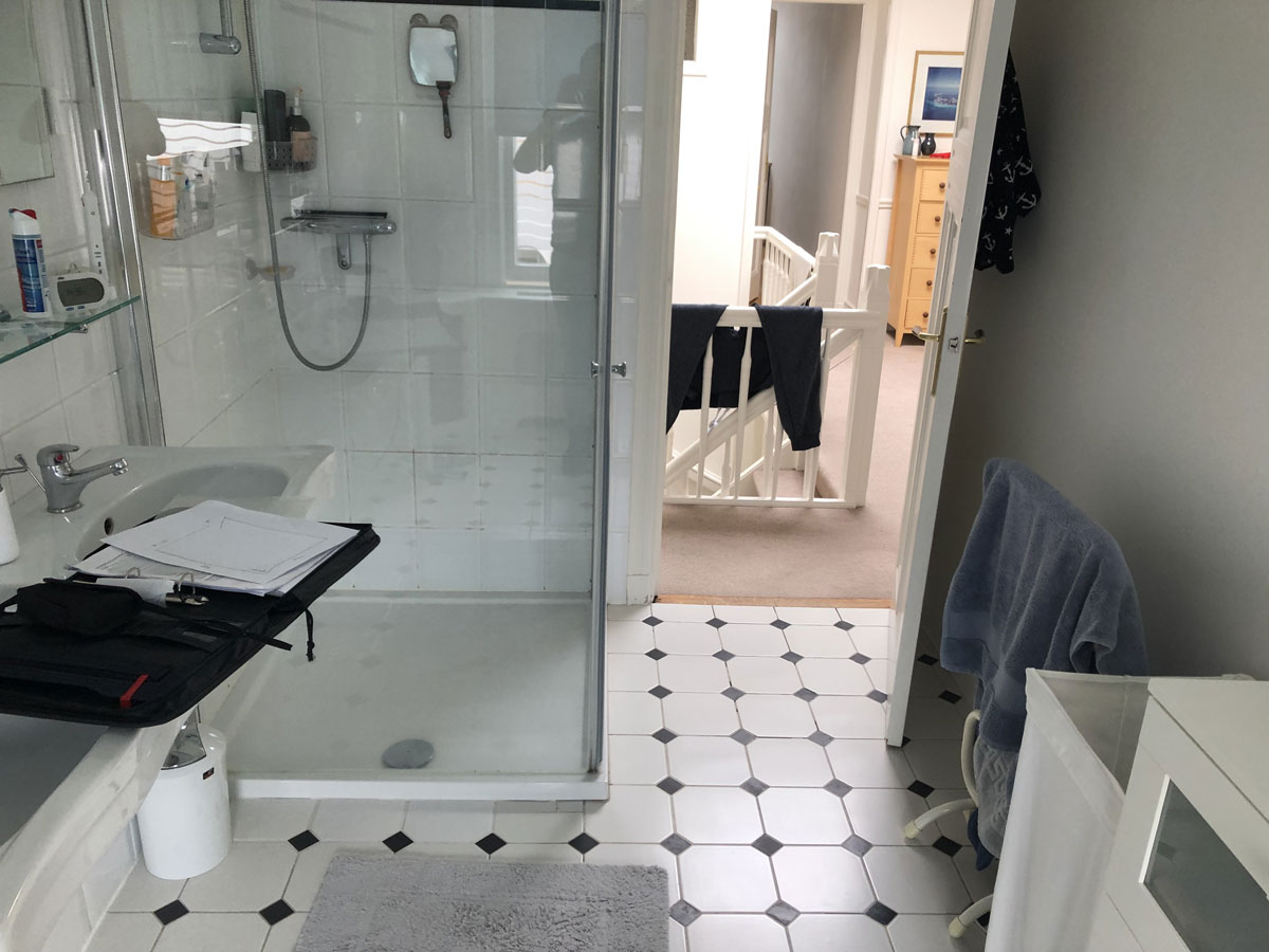 badkamer renovatie douche afwerken